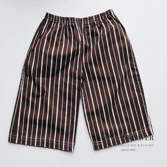 Cotton Baby Pants | Brown and White Stripe - Picture 1 of 2